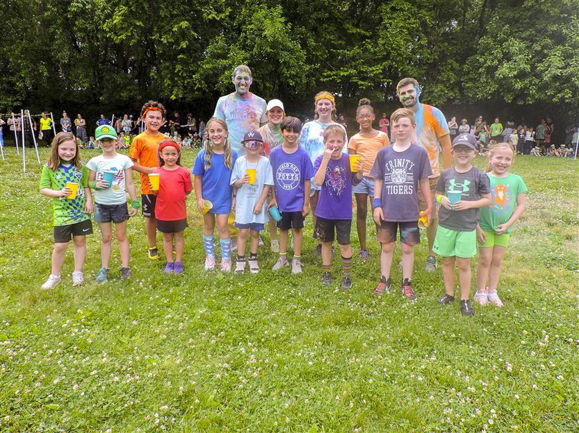 Elementary students enjoy time outside